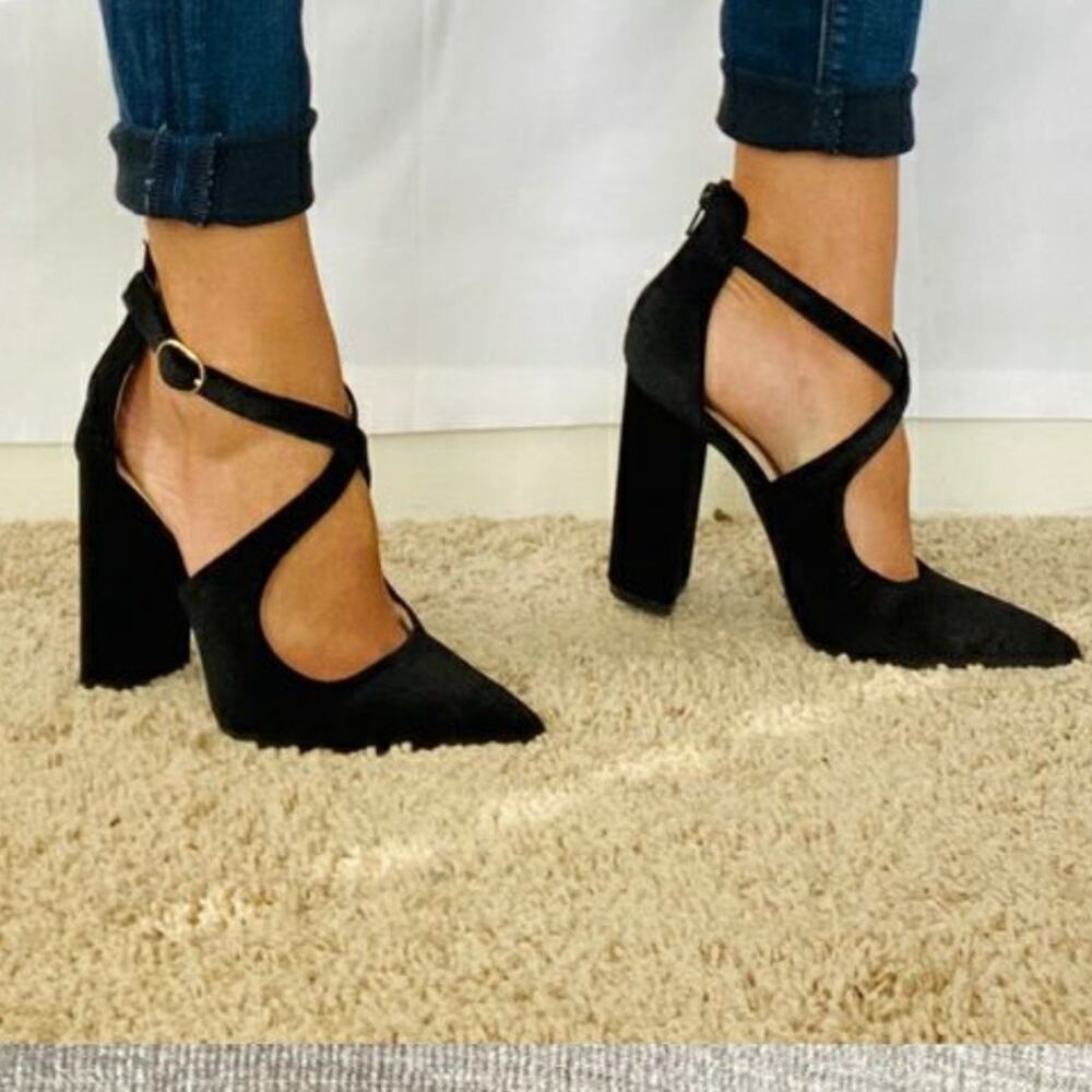 Altar'd State Black Strappy Heels